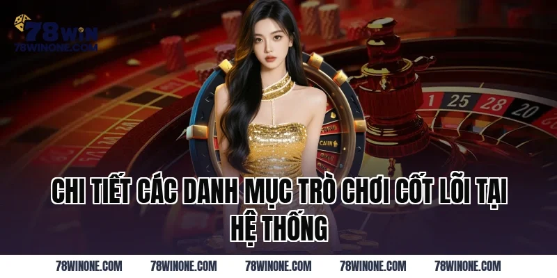 Chi tiết các danh mục trò chơi cốt lõi tại hệ thống